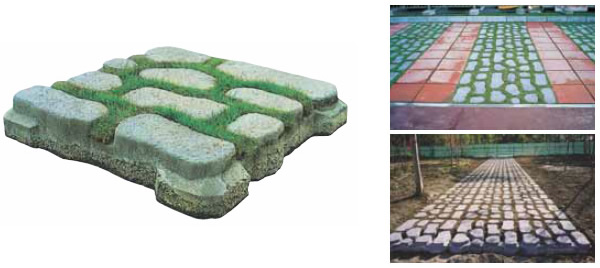 駐車場用緑化ブロック