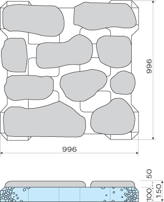 駐車場用緑化ブロック